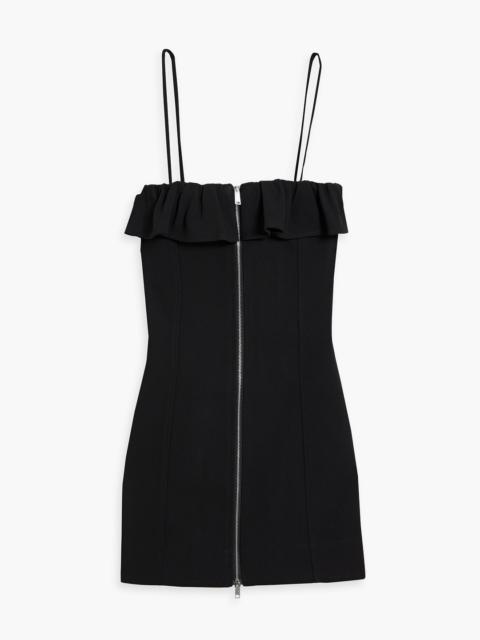 GANNI Ruffled woven mini dress