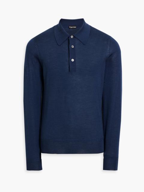 TOM FORD Cashmere and silk-blend polo sweater