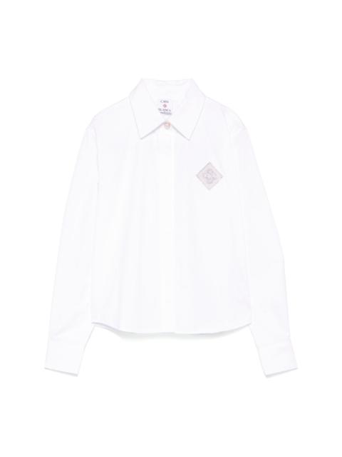 CASABLANCA monogram-embroidered shirt