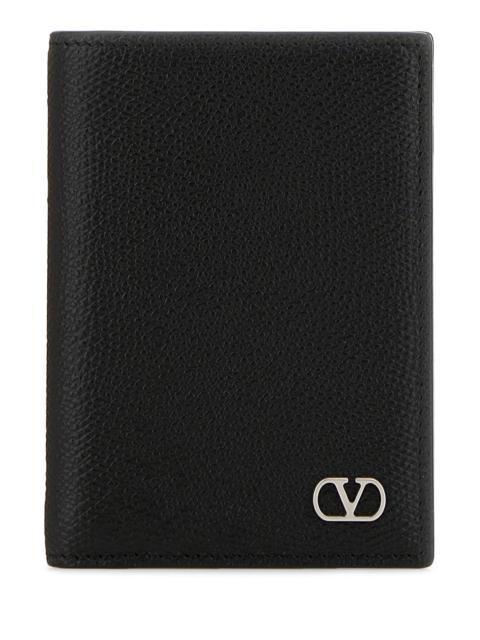 Valentino Black leather card holder