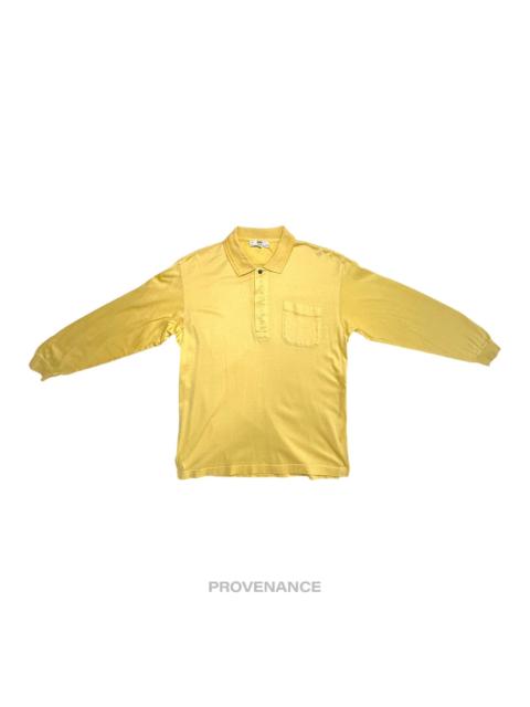 BALENCIAGA Balenciaga Logo Long Sleeve Polo Shirt - Powder Yellow M