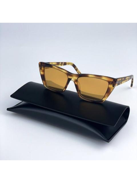 SAINT LAURENT NEW Saint Laurent SL276 MICA 022 Havana Yellow Cat Eye Women Sunglasses
