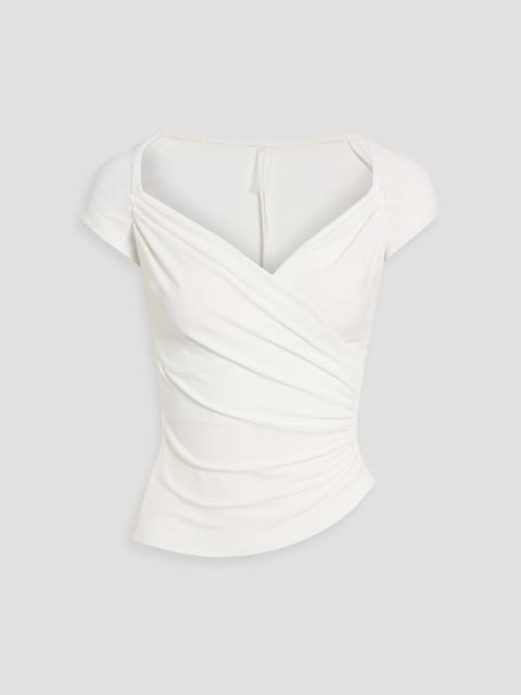 NORMA KAMALI Draped stretch-jersey top