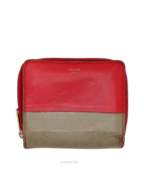 CELINE Celine Compact Wallet - Red/Taupe