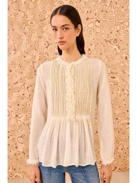 ULLA JOHNSON Adriel Long Sleeve Tunic Blouse