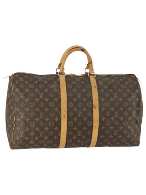 Louis Vuitton Keepall leather travel bag