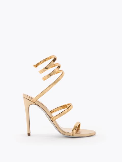 RENE CAOVILLA JUNIPER METAL GOLD SANDAL 105