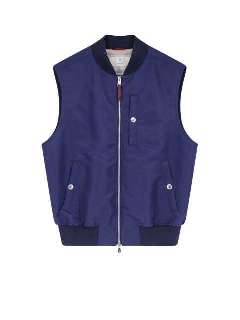 Brunello Cucinelli Water-Repellent Nylon Sleeveless Jacket