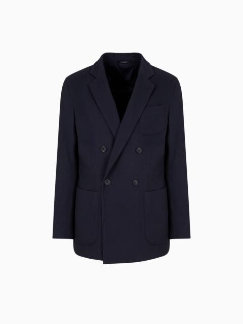 GIORGIO ARMANI Double-breasted Upton Line jacket in lightweight virgin-wool cloth
