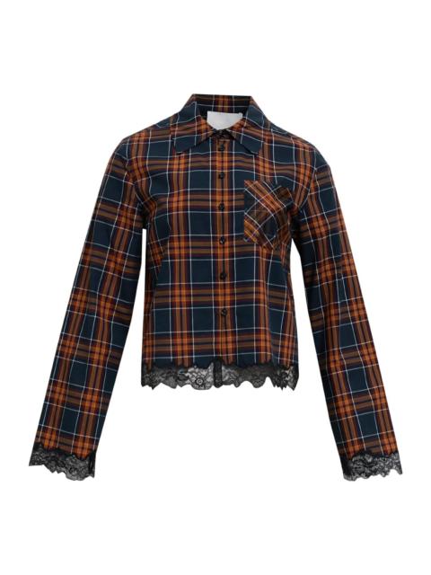 3.1 Phillip Lim Plaid Mix Cropped Shirt