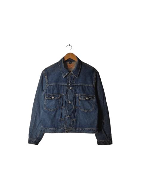 Japanese Brand - VINTAGE BARTACK SELVADGE DENIM TRUCKER JACKET
