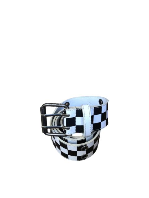 Other Designers Buckle - Rock Fashion Style Plaid Checkered Buckle Belts