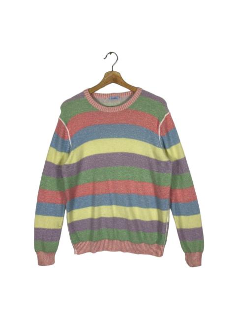 Other Designers Vintage Malo Cashmere Knit Sweater Stripes Multicolor