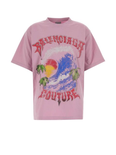 BALENCIAGA Balenciaga Women Pink Cotton Oversize T-Shirt