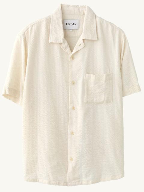 Corridor STRIPED SEERSUCKER SS - WHITE