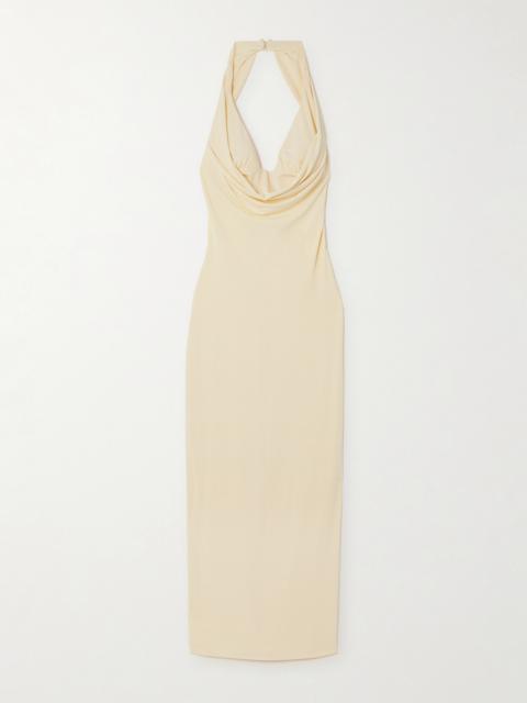 MAGDA BUTRYM Stretch-jersey Halterneck Midi Dress