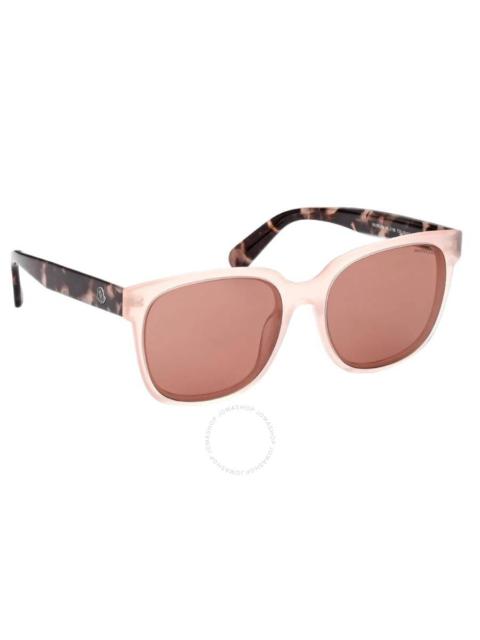 Moncler Violet Square Ladies Sunglasses ML0198-F 72Y 57
