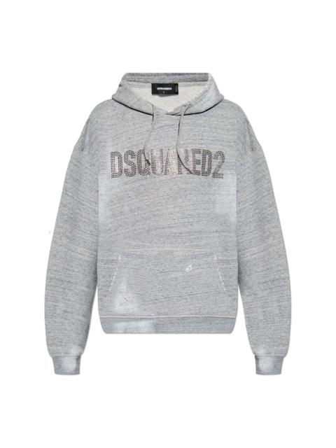 DSQUARED2 Distressed Drawstring Hoodie