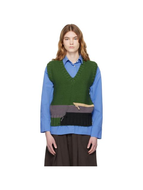 YMC Green Heidi Sweater Vest