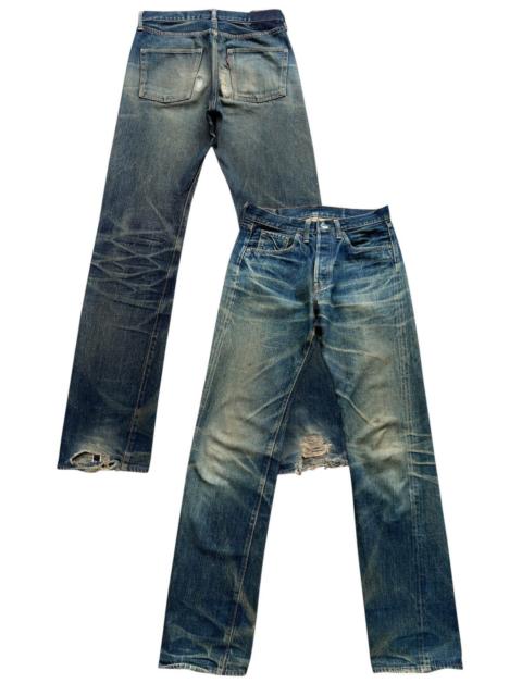 Other Designers Osaka 5 Denime Selvedge Distressed Mudwash Denim Jeans 31x34