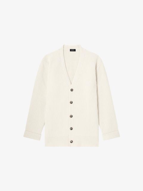 A.P.C. WOOL-CASHMERE UNISEX CARDIGAN
