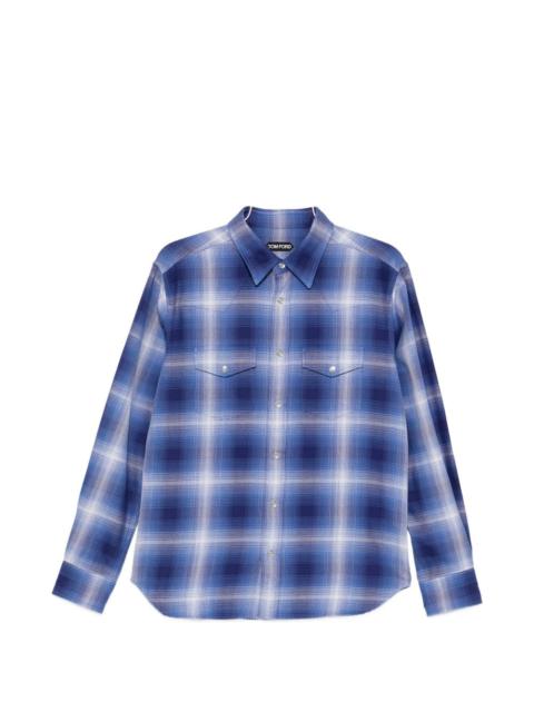TOM FORD Tom Ford Men Cotton Checked Shirt