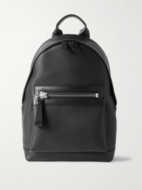 TOM FORD Buckley Full-Grain Leather Backpack Black