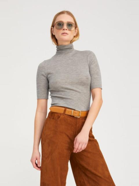 SPRWMN GREY CASHMERE TURTLENECK