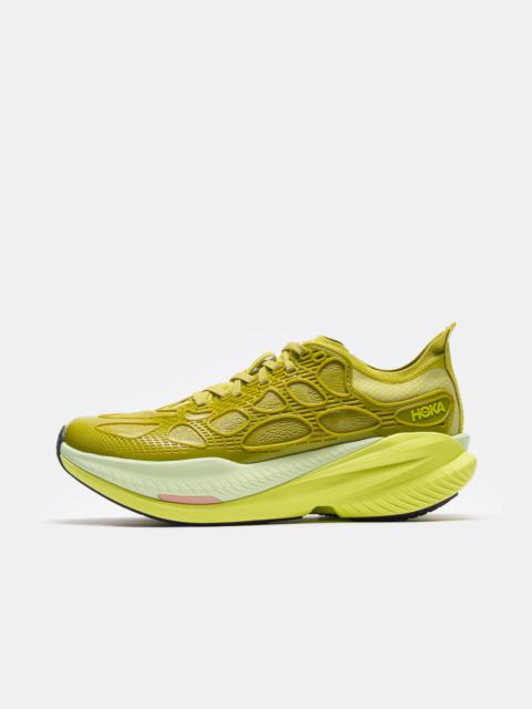 HOKA Mach X Caged Sneaker in Pea Green/Hoka Citrus