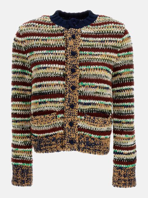 sacai Mixed Knit Cardigan