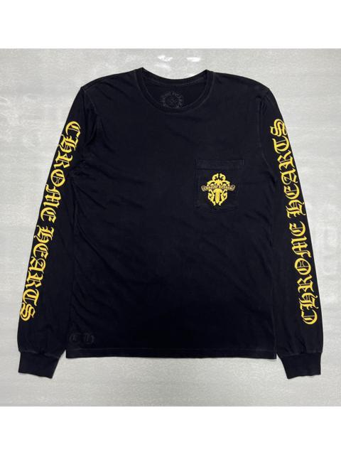Chrome Hearts Chrome Hearts Yellow Dagger Script Pocket Long Sleeve