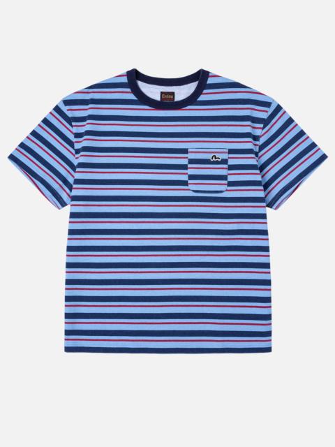EVISU Seagull Appliqué Relax Fit Stripe T-Shirt