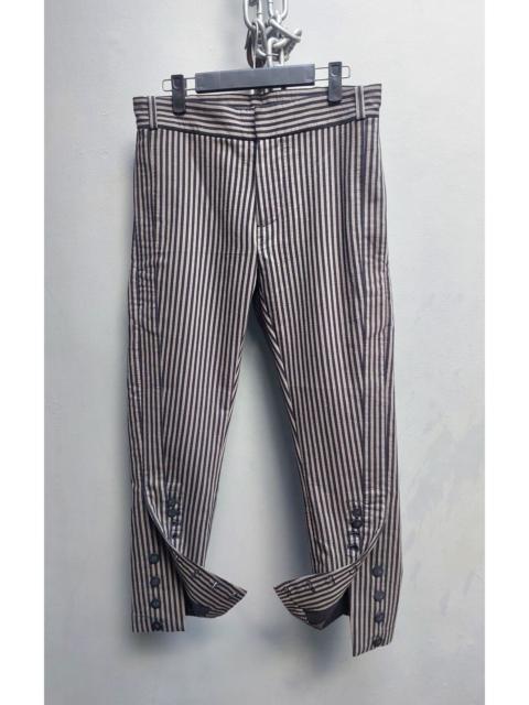 Ann Demeulemeester Ann Demeulemeester Striped Slim Pants with Buttoned Hem
