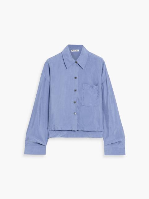 ALEX MILL Gemma cropped cupro-blend poplin shirt