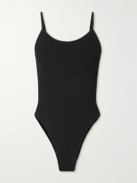Hunza G + Net Sustain Pamela Seersucker Swimsuit