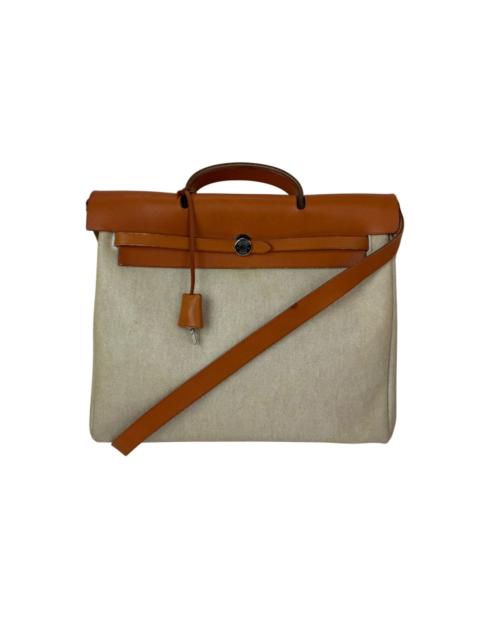 Hermès Hermes Toile Vache Herbag 39 MM Natural Shoulder Hand Bag