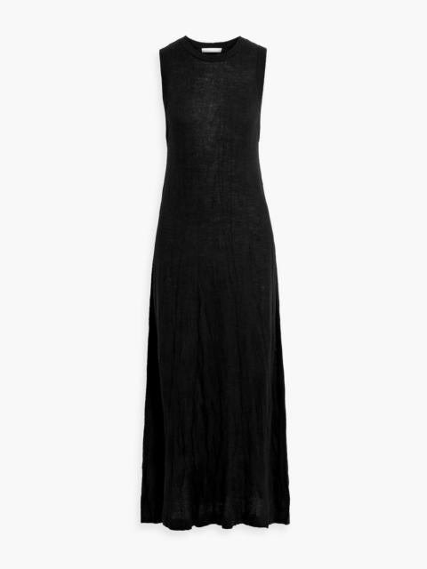 Helmut Lang Crinkled merino wool-blend midi dress
