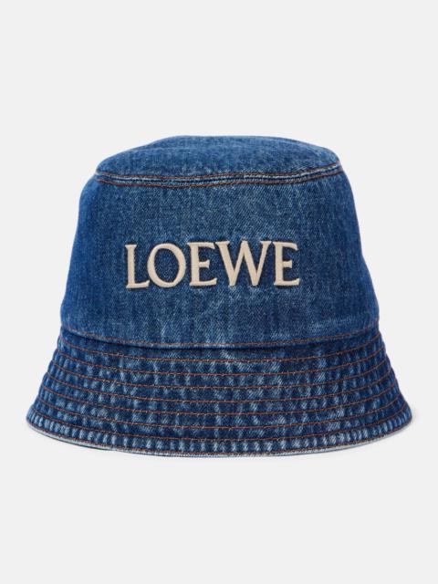 Loewe Paula's Ibiza logo denim bucket hat
