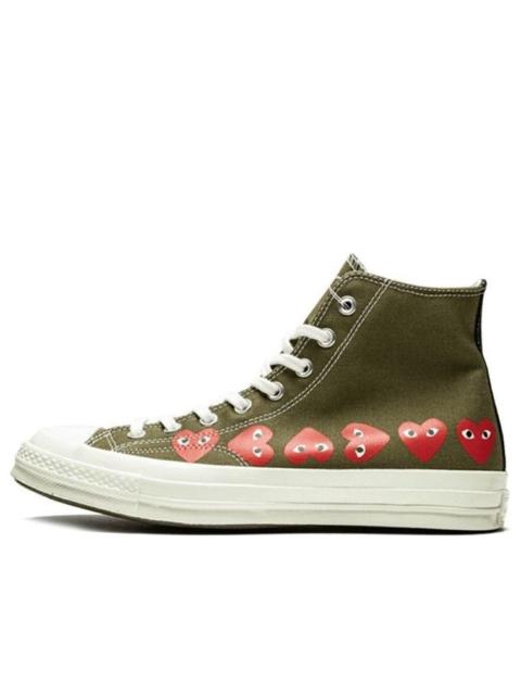 Comme des Garçons PLAY Converse x COMME des GARCONS PLAY Chuck 70 Hi Multi Heart 'Khaki' 162973C