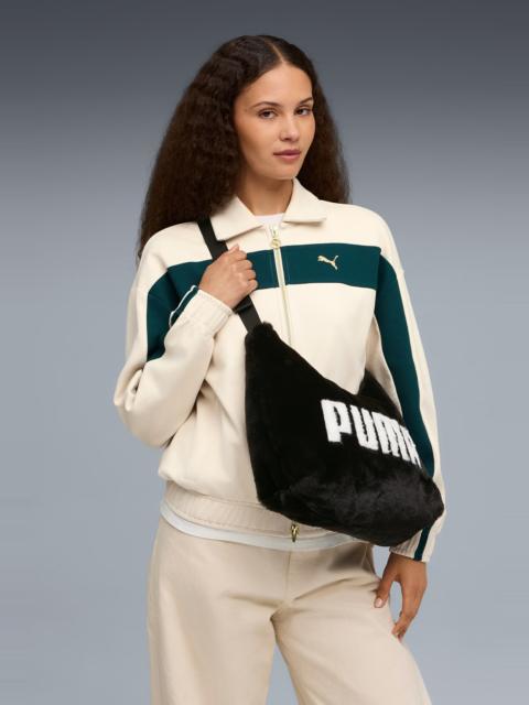 PUMA UP Faux Fur Slouchy Hobo Bag Youth