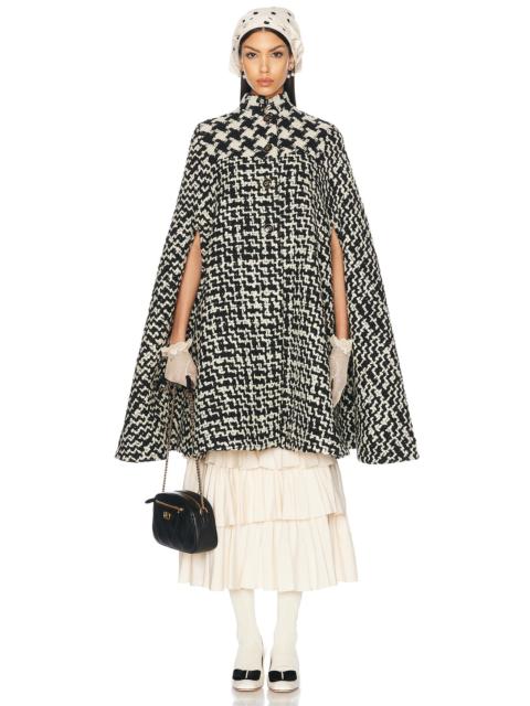 Louis Vuitton Hooded Cape Coat With Belt | REVERSIBLE