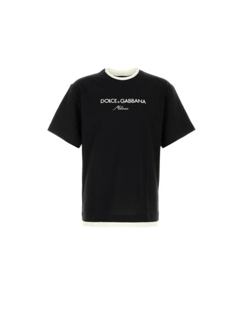Dolce & Gabbana DOLCE & GABBANA Black Cotton T-Shirt New & Authentic (Men's