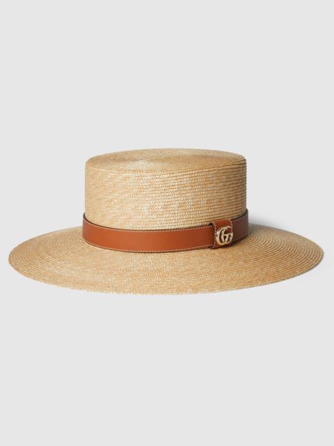 GUCCI Woven straw boater hat