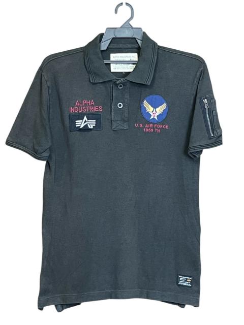 ALPHA INDUSTRIES Army🔥Vintage ALPHA INDUSTRIES u.s air force polo shirts