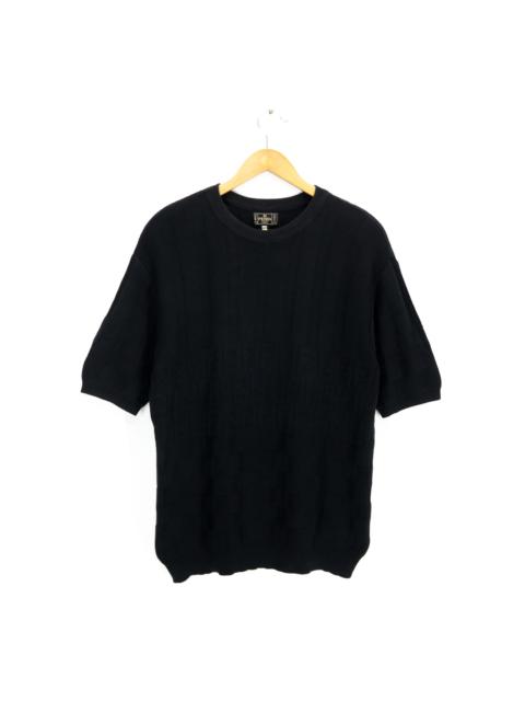 Other Designers Vintage - MONOGRAM Embroidered Knit Knitwear T-shirt Made In Italy