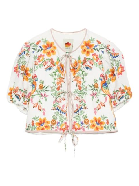 FARM RIO Delicate Forest Scarves blouse