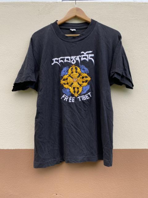 Other Designers Band Tees - Vintage 90s Free Tibet Electronic humans right group