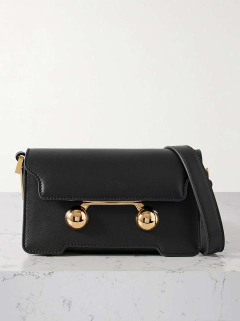 Trunkaroo mini leather shoulder bag Black