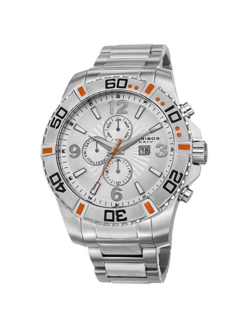 Other Designers Akribos XXIV Quartz Silver Dial Stainless Steel Men's Watch AK671SS