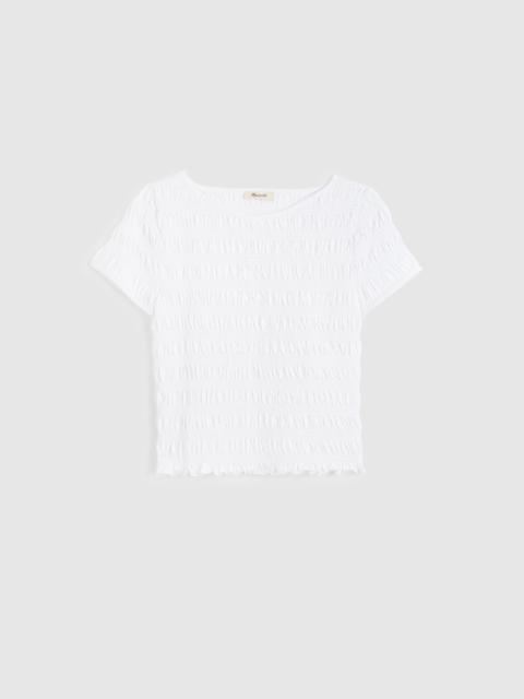Madewell Smocked Short-Sleeve Top